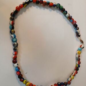 Others Follow Multicolor Millefiori Glass Bead Necklace